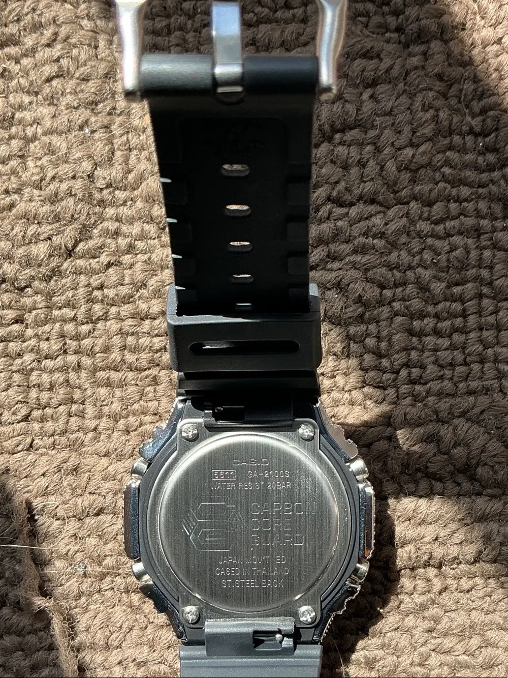 Casio Black G-Shock Watch with Sparkling Moissanite Silver Crystal Bezel